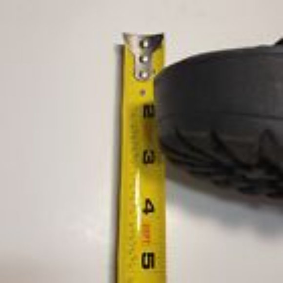 Black Gladiator Chunky Lug Sole Platform Ankle Strap Open Toe Sandal Size 10 - Picture 8 of 10